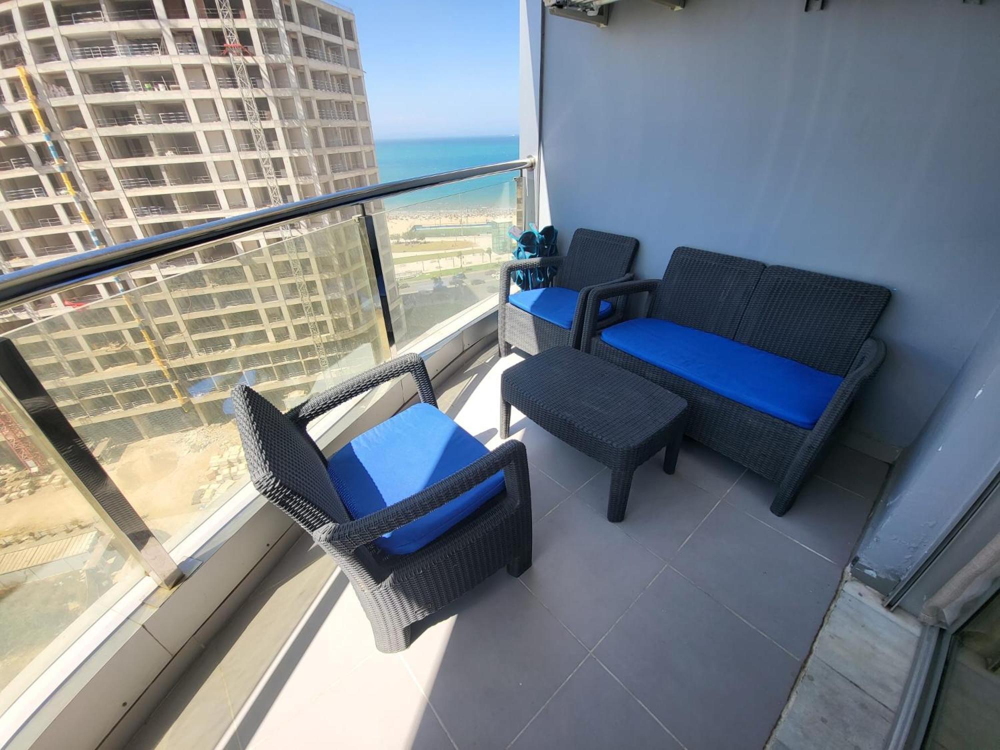 Mont Blanc :Appartement, Vue Sur Mer A 2 Minutes De La Gare. Tánger Exterior foto